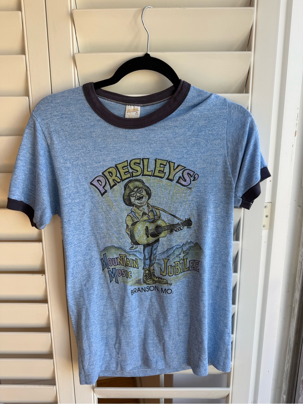 70s Blue T shirt vintage print